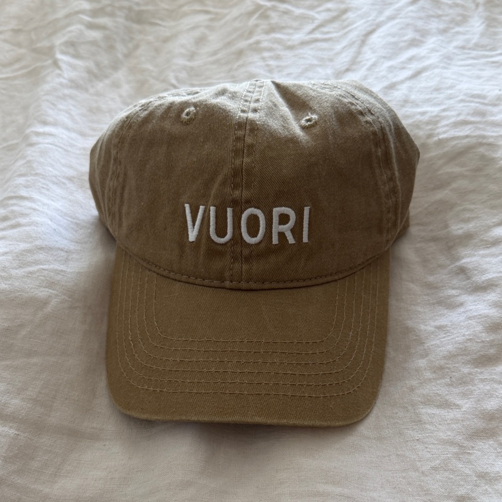 Vuori Tan Logo Baseball Cap with White Embroidery